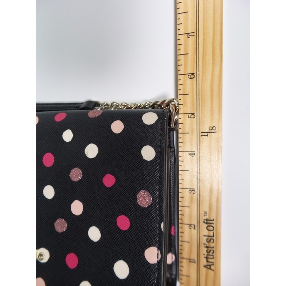 Kate Spade Crossbody Bag Womens Polka Dot Leather Purse Clutch Wallet Strap - Picture 12 of 12